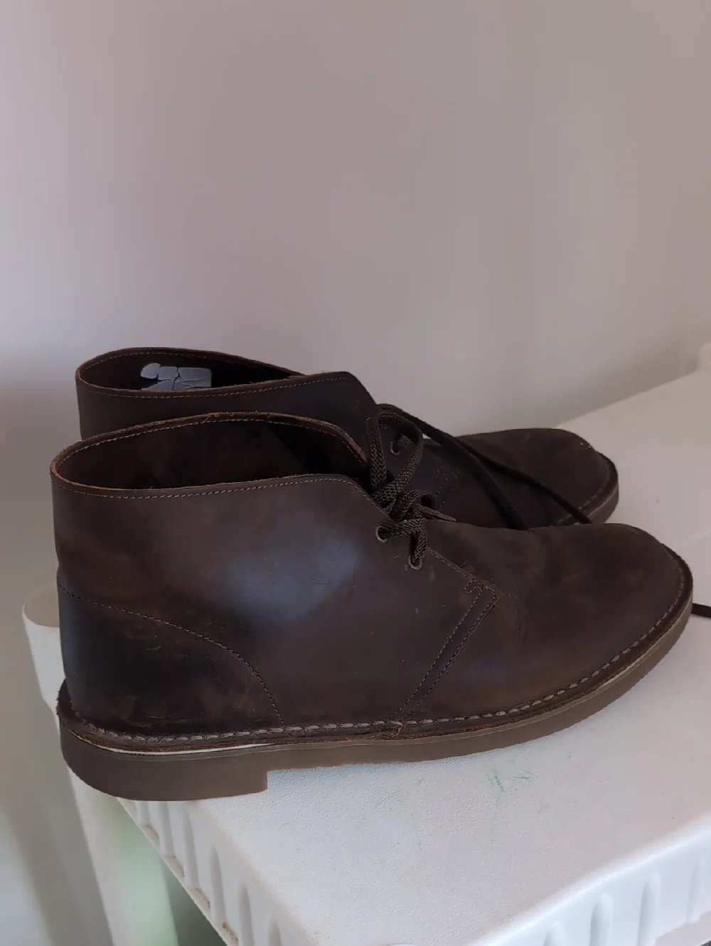 Clarks Shepton Chukka Boot Men's Size 10 Brown Smooth Leather